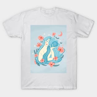 Aquarius Zodiac - Blue T-Shirt